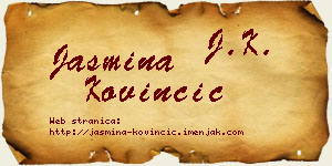 Jasmina Kovinčić vizit kartica